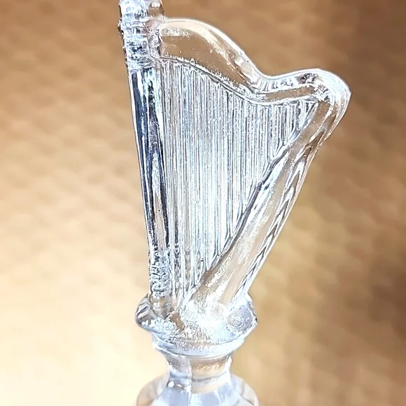 Bell with Lyre Harp Handle. ArtMart Vintage original sticker 24% Lead Crystal - Picture 3 of 12